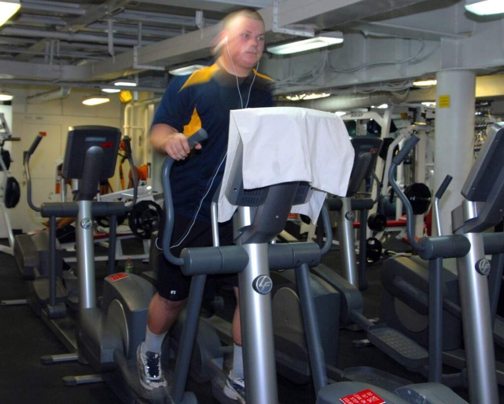 Man with Bad Knees working out on the Best Cushioned Treadmill