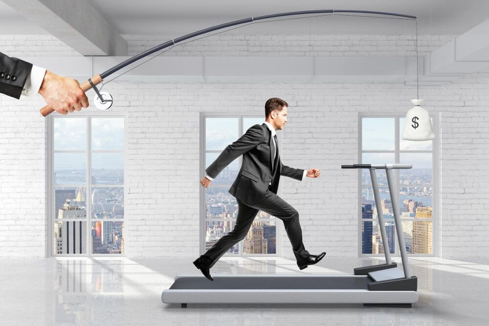 Incline incentive for a busy executive running on a treadmill