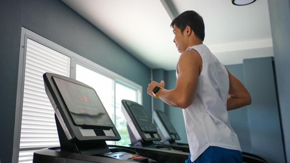 High speed running on a treadmill
